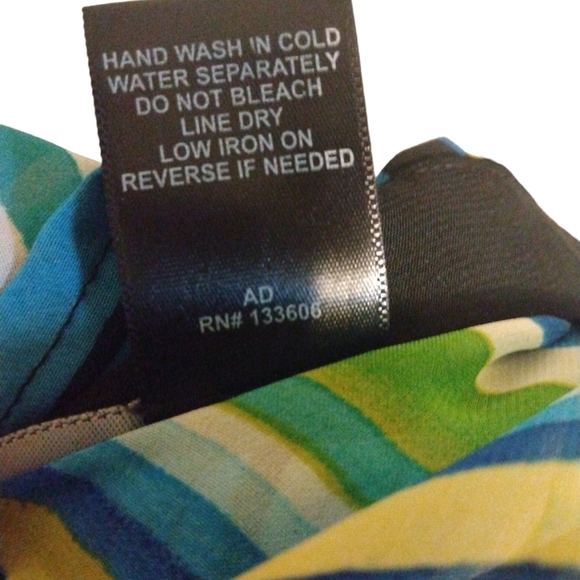 Sheer Multicolor Tunic Ashley Stewart V-Neck Button 3/4 Sleeve Plus Size 14/16 - Picture 8 of 8